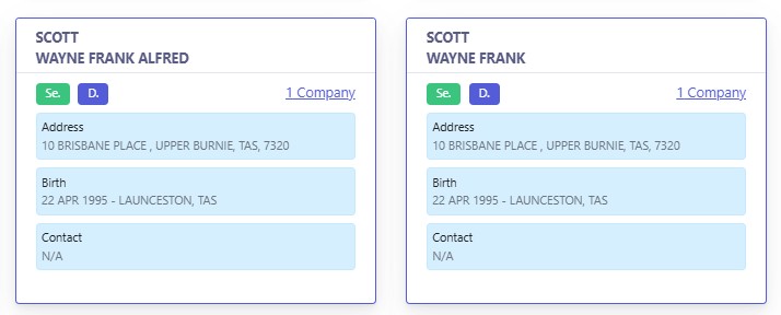Multiple member cards